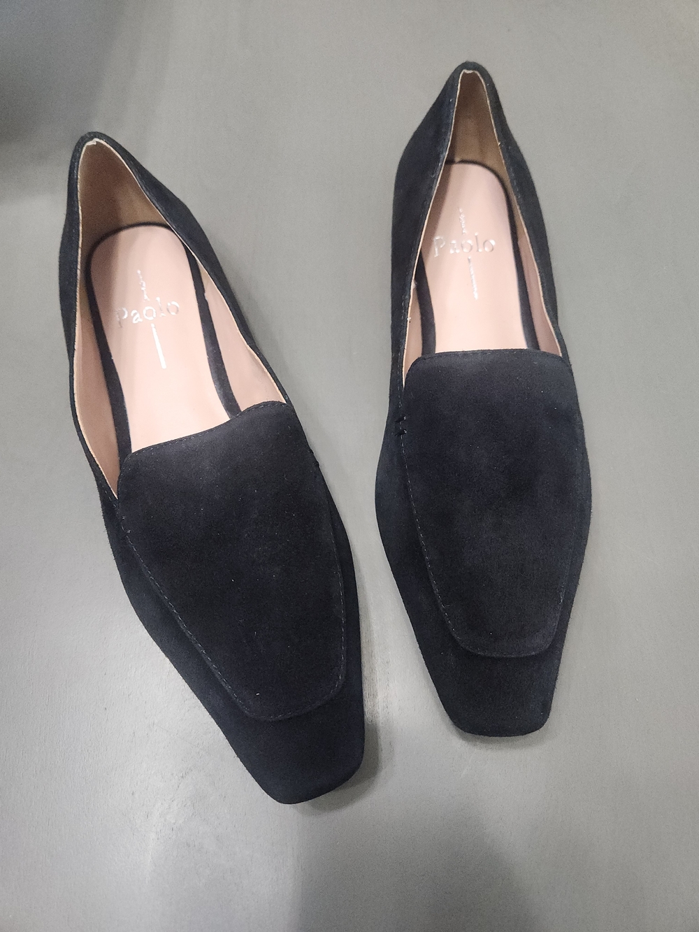 Paolo Black Suede Slip-On Loafers